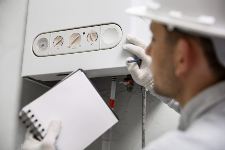 A Man Working On A Boiler